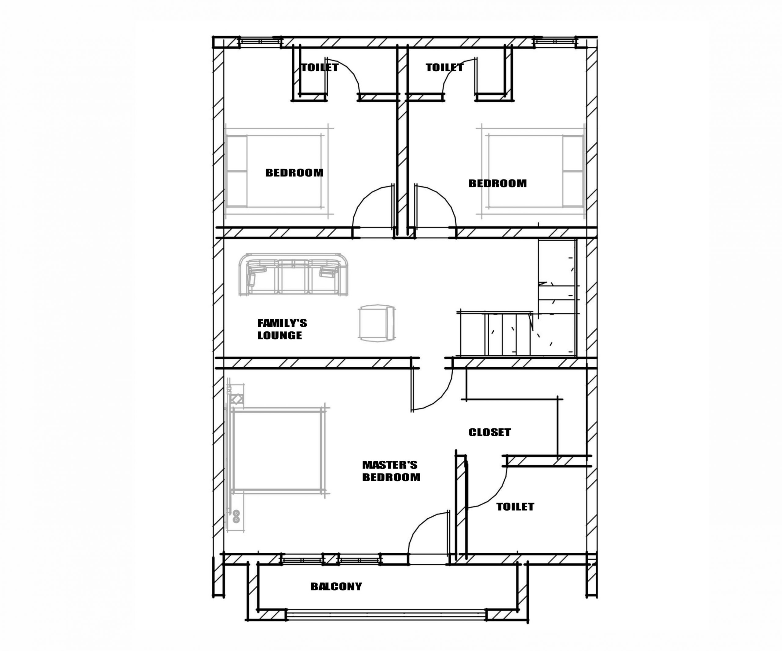 3 Bedroom plan 2